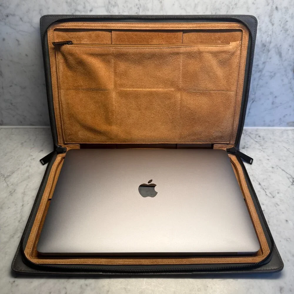 Bottega Veneta Arco Document Case in Intreccio Leather